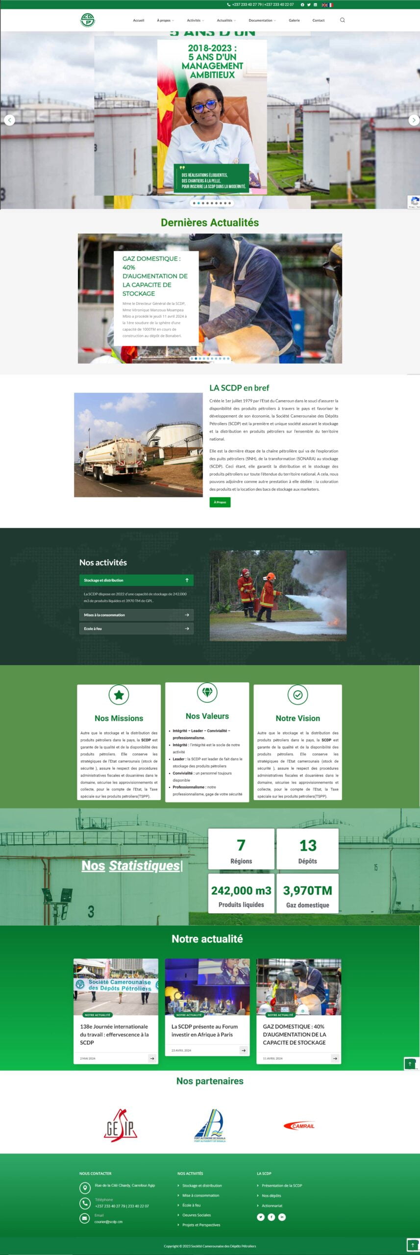 La SCDP ,présentation site internet